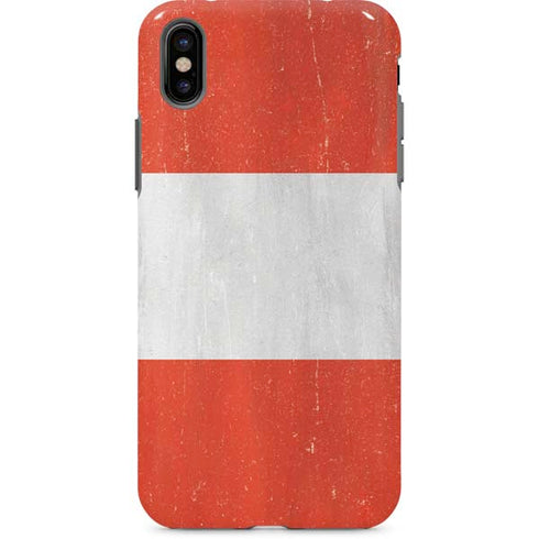 Peru Flag Distressed iPhone X Pro Case